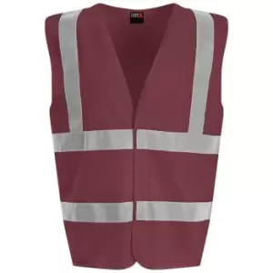 Image of PRO RTX High Visibility Unisex Waistcoat (S) (Maroon) - Maroon