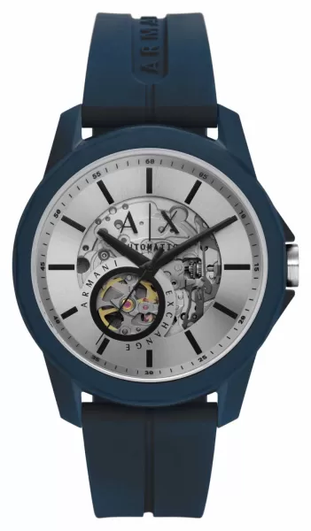 Image of Armani Exchange AX1727 Automatic Silver Skeleton Dial Watch