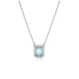 Image of Millenia Octagon Cut Blue Rhodium Plated Necklace 5640289