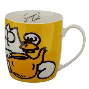 Image of Orange Simon & Cat Porcelain Mug