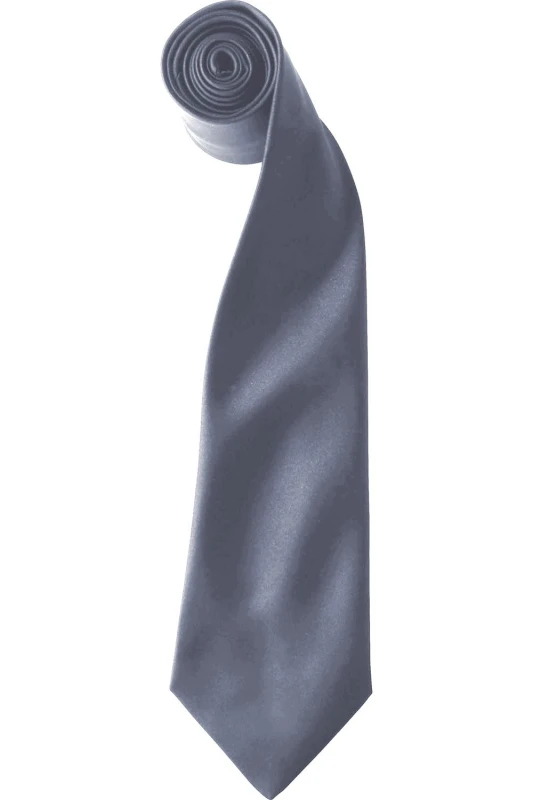Image of Premier Premier Men Colours Satin Clip Tie Pack of 2 in Dark Grey Dark Grey One Size Male 5059269154028