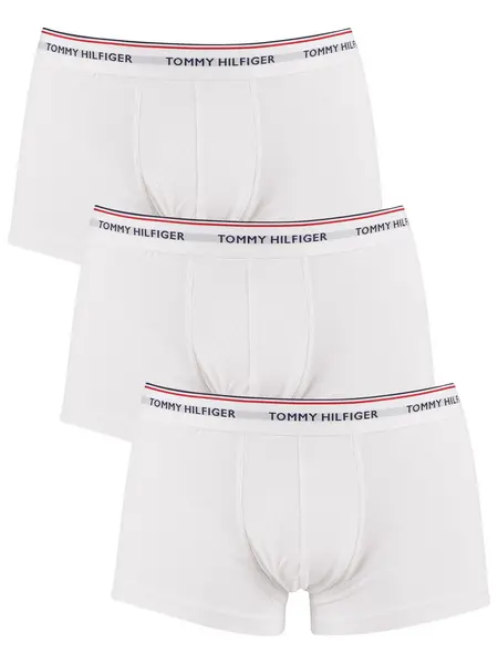 Image of Tommy Hilfiger 3 Pack Premium Essentials Low Rise Trunks White M