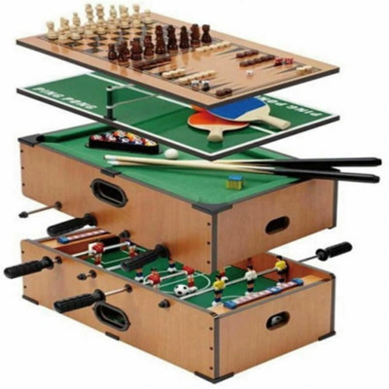 Image of Rexco Deluxe Table Game Set 5 In 1 Football Tennis Backgammon Chess Pool Snooker Toy