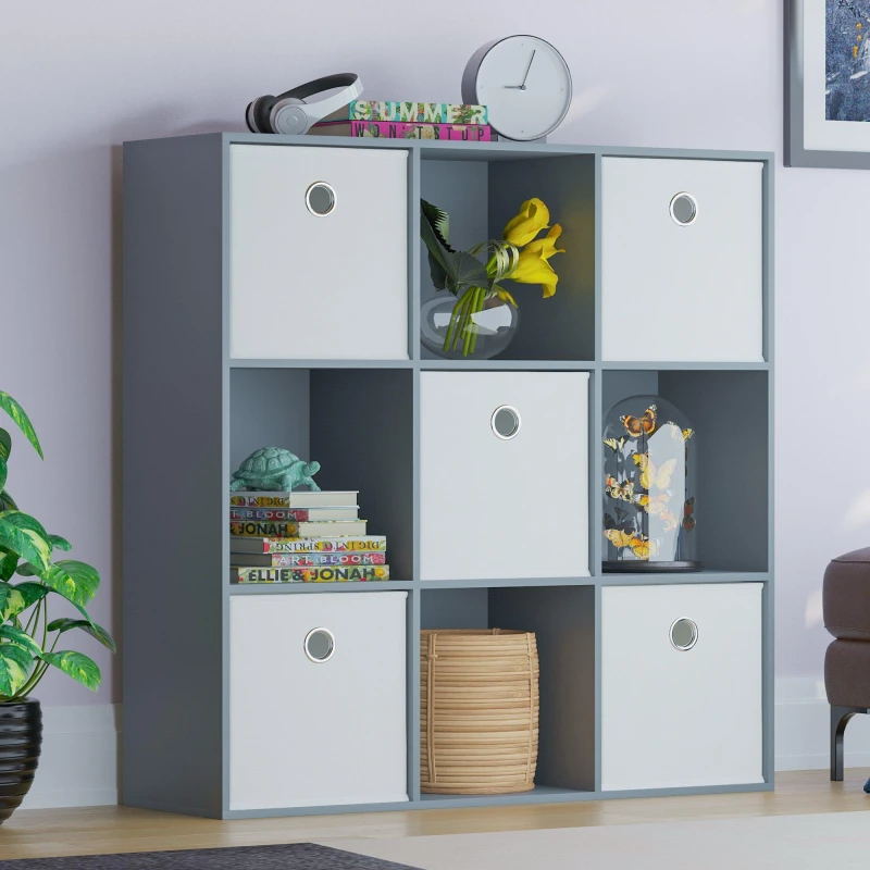 Image of Lassic 3x3 Cube Storage Unit (G) + Set of 5 Storage Cubes White unisex 3x3