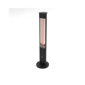 Image of Devola Platinum 1.2kW Floor Standing Patio Heater with Remote Control IP65 Black - DVPH12PFSB