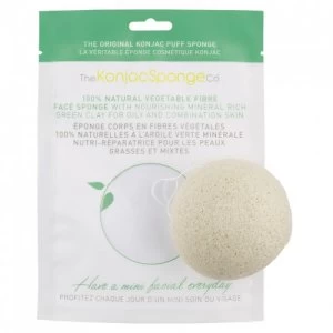 Image of The Konjac Sponge Konjac Facial Puff Sponge French Green Clay