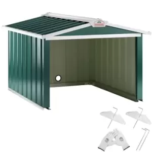 Image of Robot Mower Garage Green Metal with Gable Roof