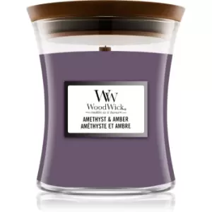 Image of Woodwick Amethyst & Amber Scented Candle 275g