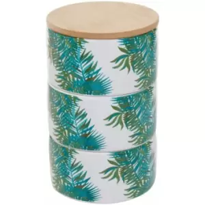 Image of Premier Housewares Winter Palm Stackable Canister Set 3pc