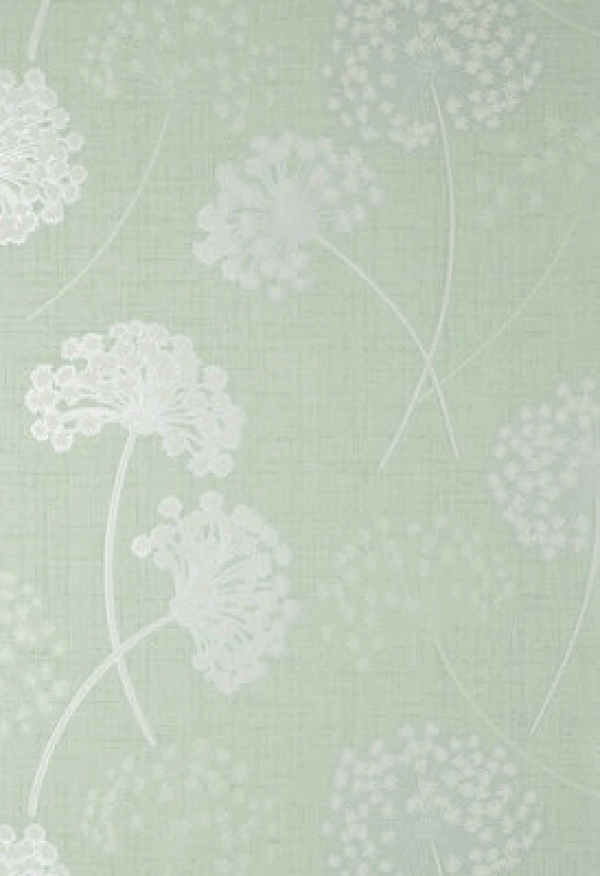 Image of FINE DECOR Fine Decor Grace Allium Green Silver Wallpaper Floral Metallic Textured Vinyl WL-FD43282