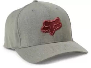 Image of FOX Transposition Flexfit Cap, grey-red, Size L XL, grey-red, Size L XL
