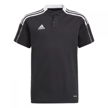 Image of adidas Tiro 21 Polo Shirt Kids - Black