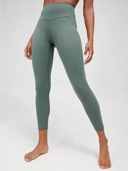 Image of adidas Yoga Essentials 7/8 Leggings - Dark Green, Dark Green, Size S, Women