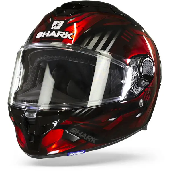 Image of Shark Spartan GT Bcl. Micr. Replikan Black Chrom Red KUR Full Face Helmet S