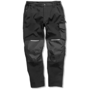 Image of Result Mens Work-guard Slim Softshell Work Trouser (S) (Black) - Black
