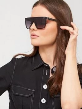 Image of Quay Australia Quay X Chrissy Nightfall Shield Sunglasses - Black