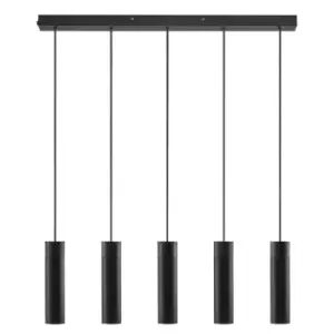 Image of Tilo Straight Bar Pendant Ceiling Light Black, GU10