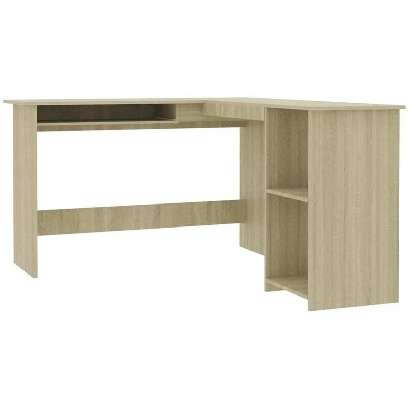 Image of VIDAXL Vidaxl - L-Shaped Corner Desk Sonoma Oak 120x140x75cm Engineered Wood 8719883786810