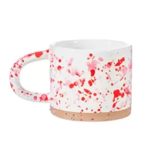 Image of Sass & Belle Pink and Red Splatterware Mug