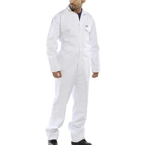 Image of Click Workwear Cotton Drill Boilersuit White Size 38 Ref CDBSW38 Up to