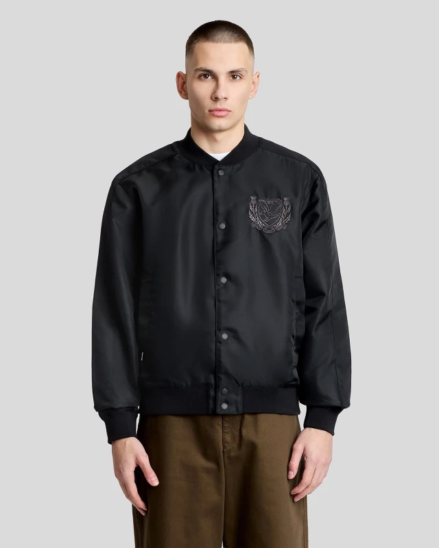Image of Lyle & Scott Jacket with badge Lyle & Scott Varsity Noir Male L