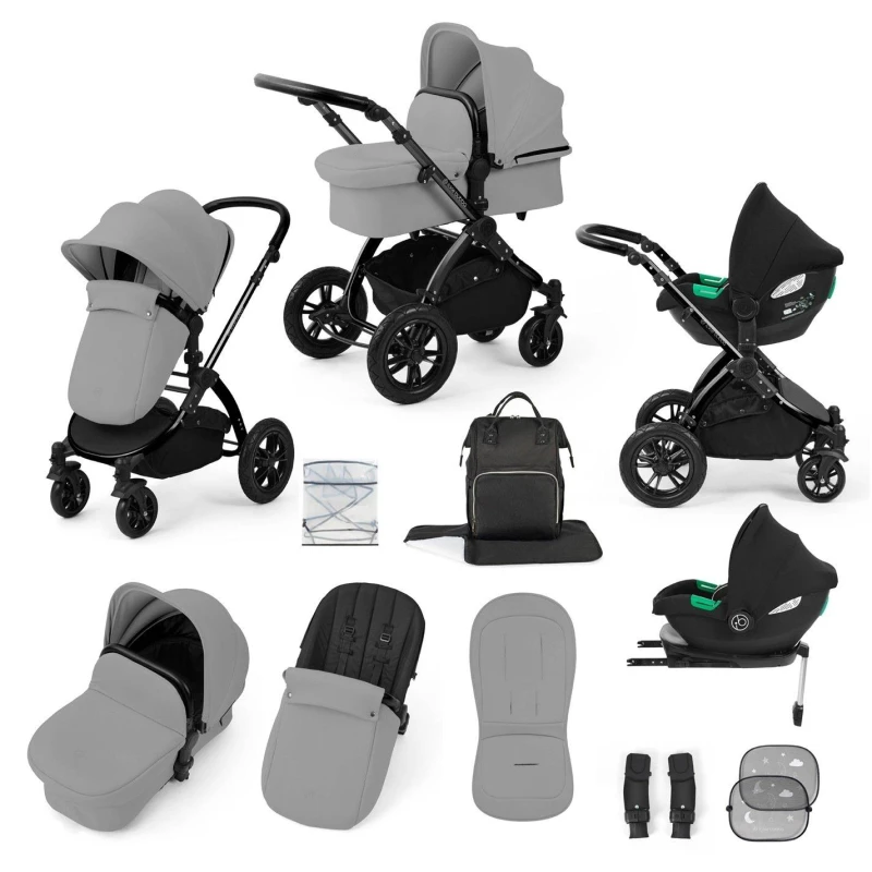 Image of Ickle Bubba Stomp Luxe All-in-One I-Size Travel System- Cirrus Black / Pearl G unisex one