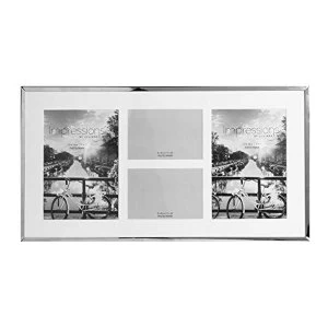Image of Impressions Nickel Plated Photo Frame 4 Apertures
