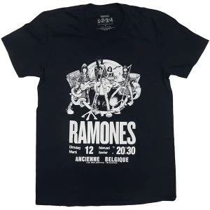 Image of Ramones - Belgique Unisex Medium T-Shirt - Black