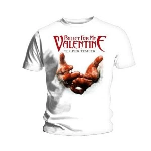 Image of Bullet For My Valentine - Temper Temper Blood Hands Unisex XX-Large T-Shirt - White
