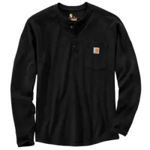 Image of Carhartt Mens Henley Pocket Thermal Long Sleeve T Shirt M - Chest 38-40' (97-102cm)