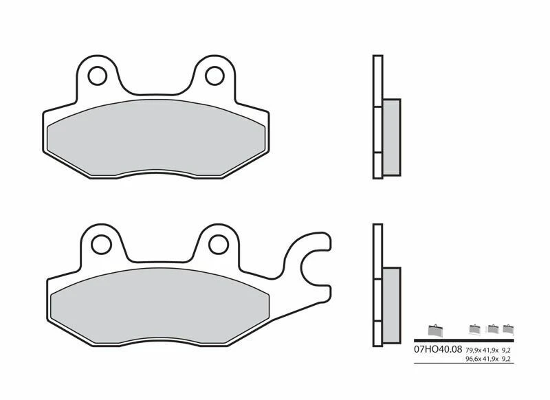Image of Brembo S.p.A. Street Carbon Ceramic Brake pads - 07HO4008
