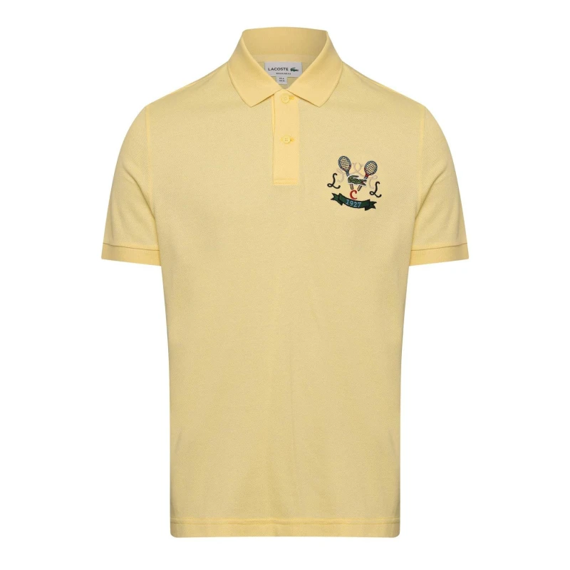 Image of Lacoste Regular-Fit Polo Shirt Yellow male S