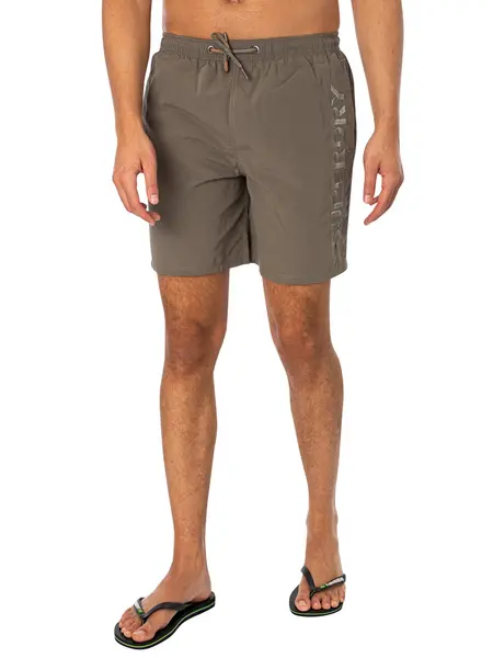 Image of Superdry Premium EMB 17 Swim Shorts Light Khaki Green M