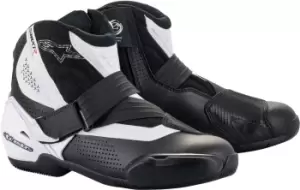 Image of Alpinestars SM-1 R V2 Vented Motorcycle Shoes, black-white, Size 41, black-white, Size 41