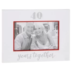 Image of Modern 40th Anniversary Photo Frame 6x4