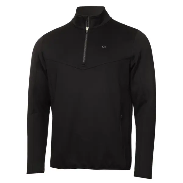 Image of Calvin Klein Traverse 1/2 Zip Mid-Layer - BLACK - M