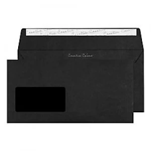 Image of Creative Coloured Envelopes DL+ 120 gsm Jet Black Pack of 500