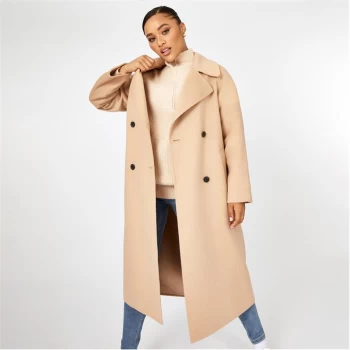Image of Jack Wills Wool Overcoat - Stone