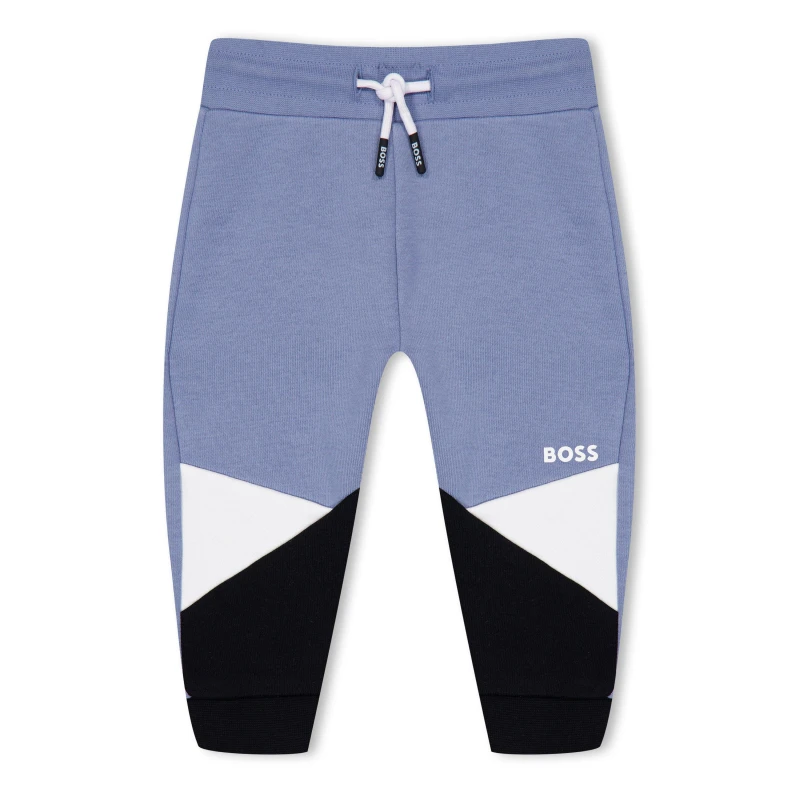 Image of Boss Block Closed Hem Jersey Jogging Bottoms Infants - Grey Grey 9 - 12 Months