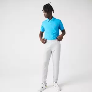 Image of Lacoste Mens Mesh Panels Tracksuit Pants Size 4 - M Grey Chine / Light Grey