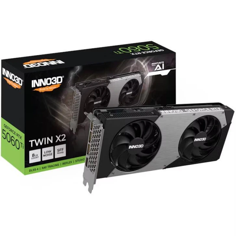 Image of Inno3D GeForce RTX 5060 Ti Twin X2 8GB GDDR7 PCI-Express Graphics Card - N506T2-08D7-193075N