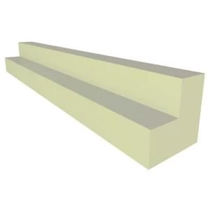 Image of IT Kitchens Gloss Cream Slab Base corner post H715mm W52mm D52mm