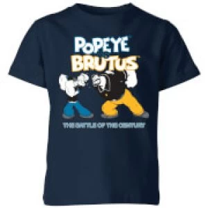 Image of Popeye Popeye Vs Brutus Kids T-Shirt - Navy - 11-12 Years