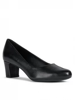 Image of Geox Court Shoe - Black, Size 8, Women