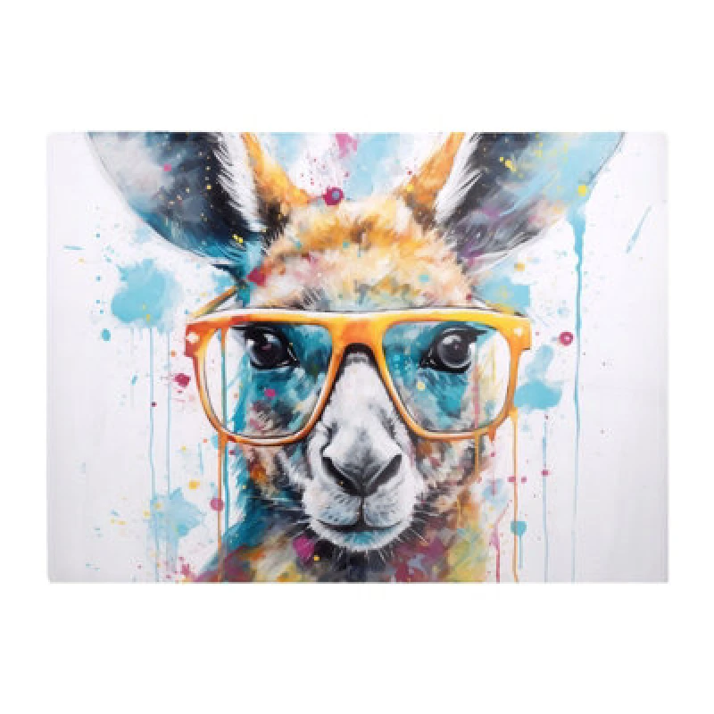 Image of Warren Reed Designer Splashart Kangaroo In Glasses Chopping Board