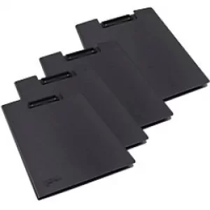 Image of Rapesco Foldover Clipboard Antibacterial A4 Black Pack of 4