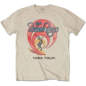 Image of The Beach Boys - 1983 Tour Mens Small T-Shirt - Sand