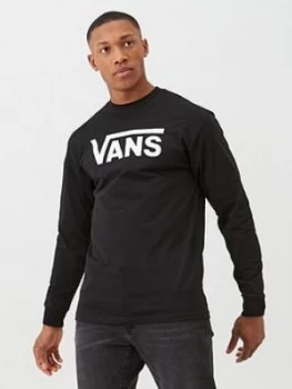 Image of Vans Classic Logo Long Sleeve T-Shirt - Black