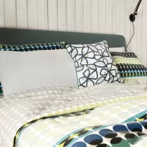 Image of Helena Springfield Clara Single Duvet Cover Set, Green & Ink
