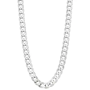 Image of Fred Bennett Silver Diamond Cut Curb Chain Necklace 56cm